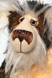 Lonnie is a one of a kind, artist bear in wonderful, fluffy tipped mohair by Barbara-Ann Bears