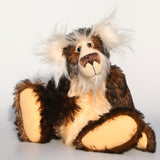 Lonnie is a very handsome and cuddly, one of a kind, artist bear by Barbara-Ann Bears in wonderfully fluffy tipped mohair
