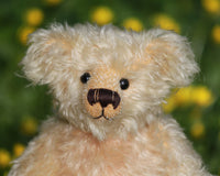 Makepeace PRINTED traditional jointed mohair teddy bear sewing pattern by Barbara-Ann Bears, Makepeace is a sweet, little, old-fashioned Barbara-Ann Bear. Makepeace is about 10.5 inches/27cm tall. We used the Makepeace design to make Marigold's Teddy Bear in the TV series Downton Abbey