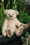 Makepeace PRINTED traditional jointed mohair teddy bear sewing pattern by Barbara-Ann Bears, Makepeace is a sweet, little, old-fashioned Barbara-Ann Bear. Makepeace is about 10.5 inches/27cm tall. We used the Makepeace design to make Marigold's Teddy Bear in the TV series Downton Abbey