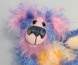 Martha Muffin, a bright and cheerful, one of a kind, artist teddy bear by Barbara-Ann Bears
