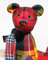 McTavish has hand painted eyes and an intricately embroidered nose to match his colouring and he has a sweet, loving expression