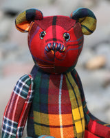 McTavish is an elegant traditional teddy bear in tartan by Barbara Ann Bears