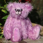 Megan is a pretty and feminine, traditional, one of kind, mohair artist bear by Barbara Ann Bears