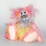 Melly is a beautifully coloured, one of a kind mohair artist teddy bear by Barbara-Ann Bears