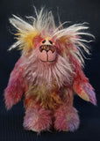 Myfanwy is a one of a kind, artist teddy bear in hand dyed mohair by Barbara-Ann Bears