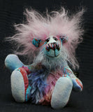 Ozzy, a bright and cheerful, one of a kind, artist teddy bear by Barbara-Ann Bears