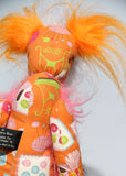 Peri-Peri is a kooky, funky, lanky and funny one of a kind artist bear in printed cotton, mohair and faux fur by Barbara Ann Bears Peri-Peri stands 15 inches( 38 cm) tall and is 12 inches (30 cm) sitting. Peri-Peri is a sweet and artistic bear, he's very smart in his designer print fabric. 
