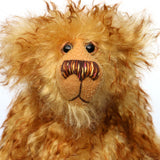 Bonzer is a sweet, slightly sad yet very friendly, one of a kind, artist teddy bear made from wonderful mohair by Barbara-Bears
