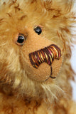 Bonzer is a sweet, slightly sad yet very friendly, one of a kind, artist teddy bear made from wonderful mohair by Barbara-Bears