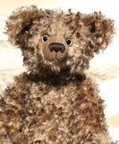Sergei is an elegant, sweet and cuddly, traditional one of a kind, artist teddy bear in scrumptious tipped mohair by Barbara Ann Bears  Sergei is 17.5 inches (45cm) tall and is 12 inches (30cm) sitting.