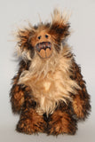 Sir Jolyon Hoots-Mon-Sniffers, a very handsome and cuddly, one of a kind, teddy bear by Barbara-Ann Bears in wonderful, fluffy tipped mohair. Sir Jolyon Hoots-Mon-Sniffers stands 14 inches(35.5 cm) tall and is 11 inches (29 cm) sitting.