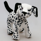 Spotty Dog is a friendly, spotty, very well behaved, artist teddy dog made in spotty faux fur and black vintage mohair by Barbara Ann Bears, she stands 9 inches( 23 cm) tall, she is 12 inches (31 cm) from nose to the base of her tail and she is 11 inches (28 cm) across the ears.