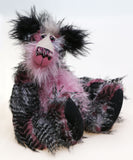 Valentine is a one of a kind, artist teddy bear by Barbara-Ann Bears in faux fur and mohair