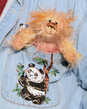 He has beautiful, hand painted eyes with hand coloured eyelids, a splendid little nose embroidered from individual threads to compliment his colouring and he has a sweet, friendly smile.  Ziggy Scrumdumpling could be your perfect bear, he's very happy and is small enough to fit in your pocket and travel around with you. He will always be very with a twinkle in his eye and that happy smile whenever you need it. 