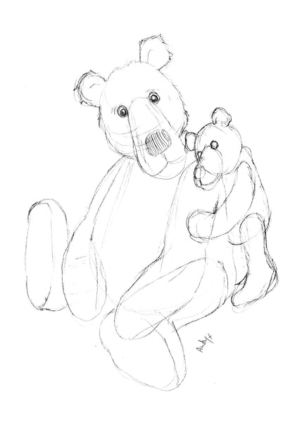 A Shoulder To Cry On Greeting Card, showing two teddy bears comforting each other